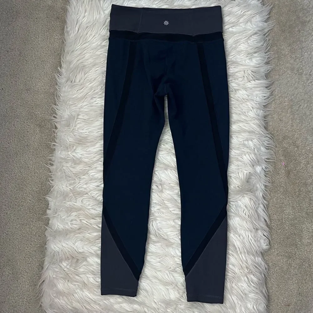 Athleta Navy Elevation Powervita 7/8 Leggings
